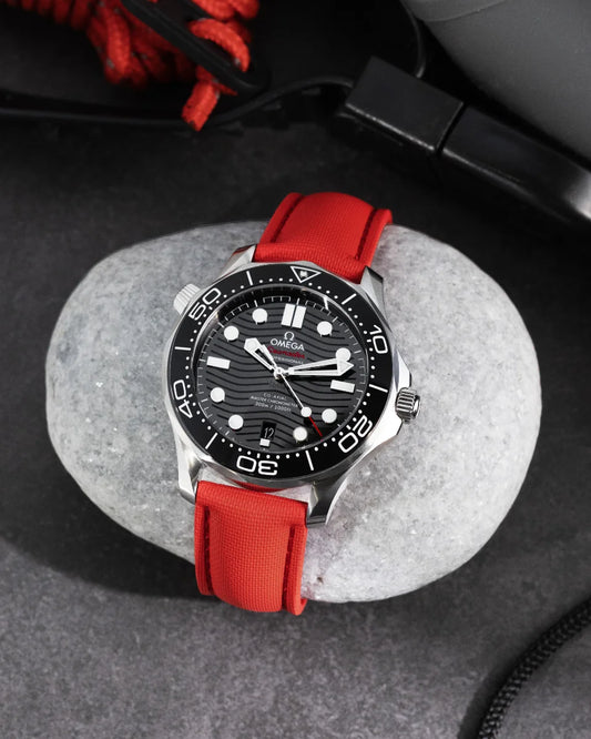 Loop-less™ HydroFlex™ | Blood Moon Edition | Red Strap with Red Stitching