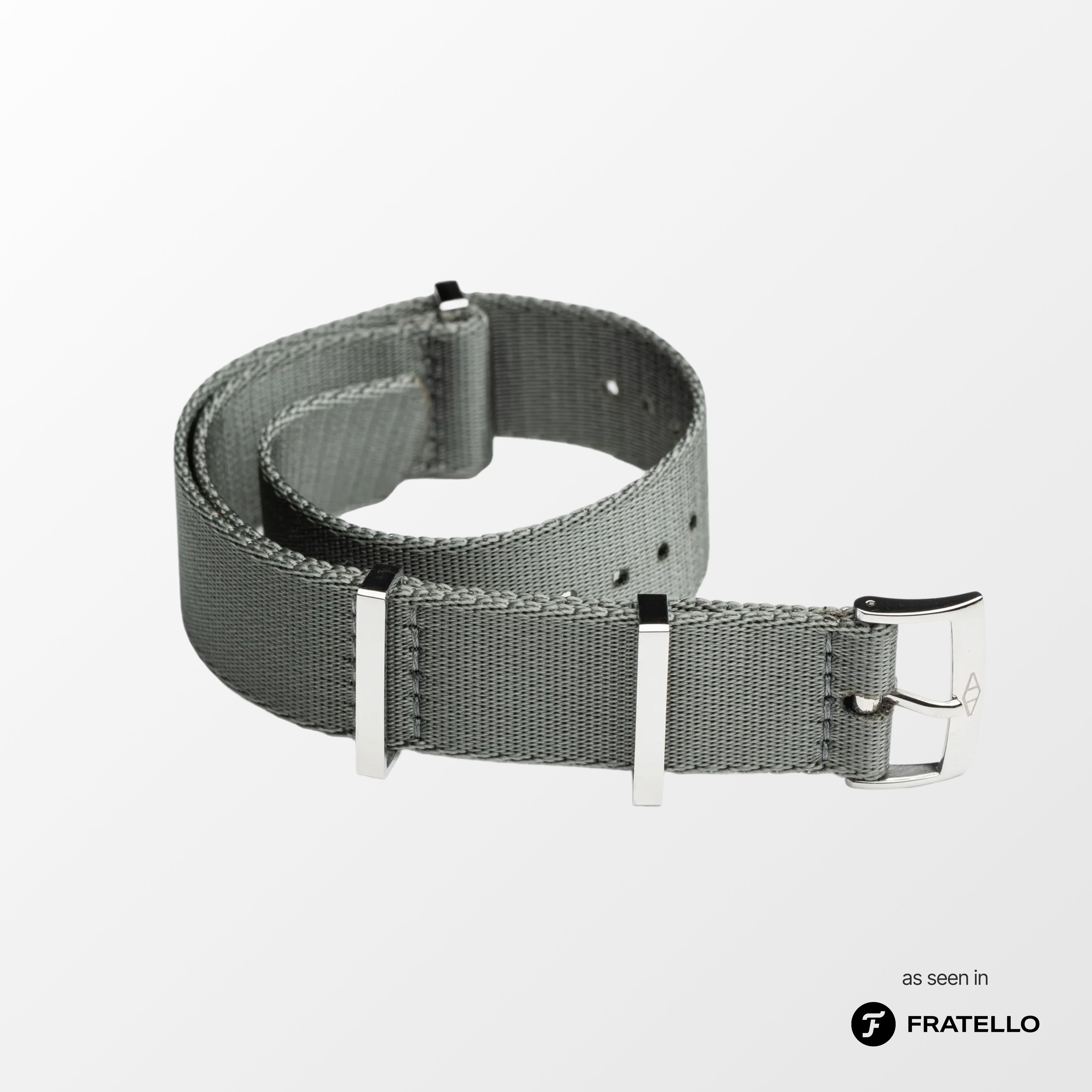 Grey Nylon Watch Strap