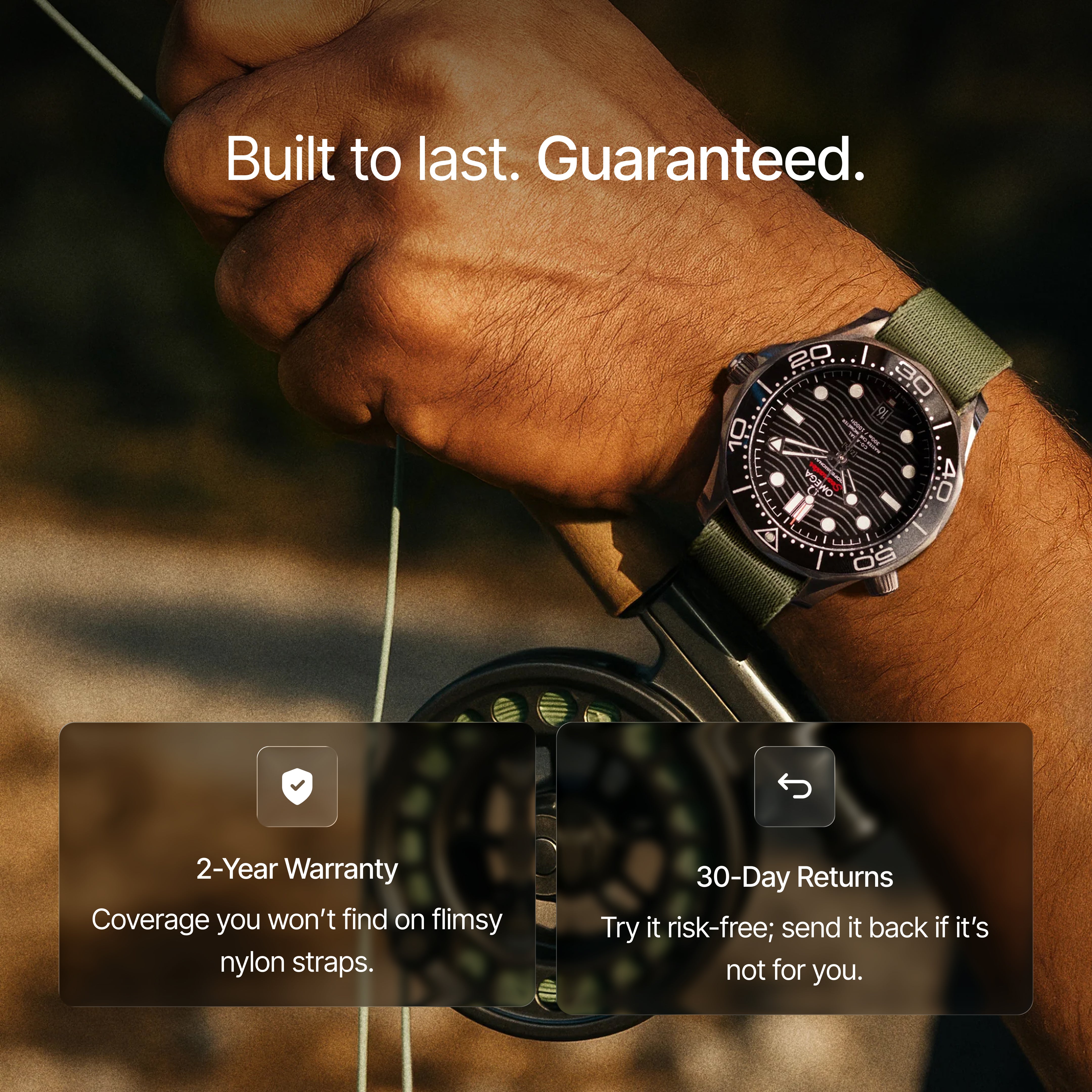 Khaki Green Nylon Watch Strap