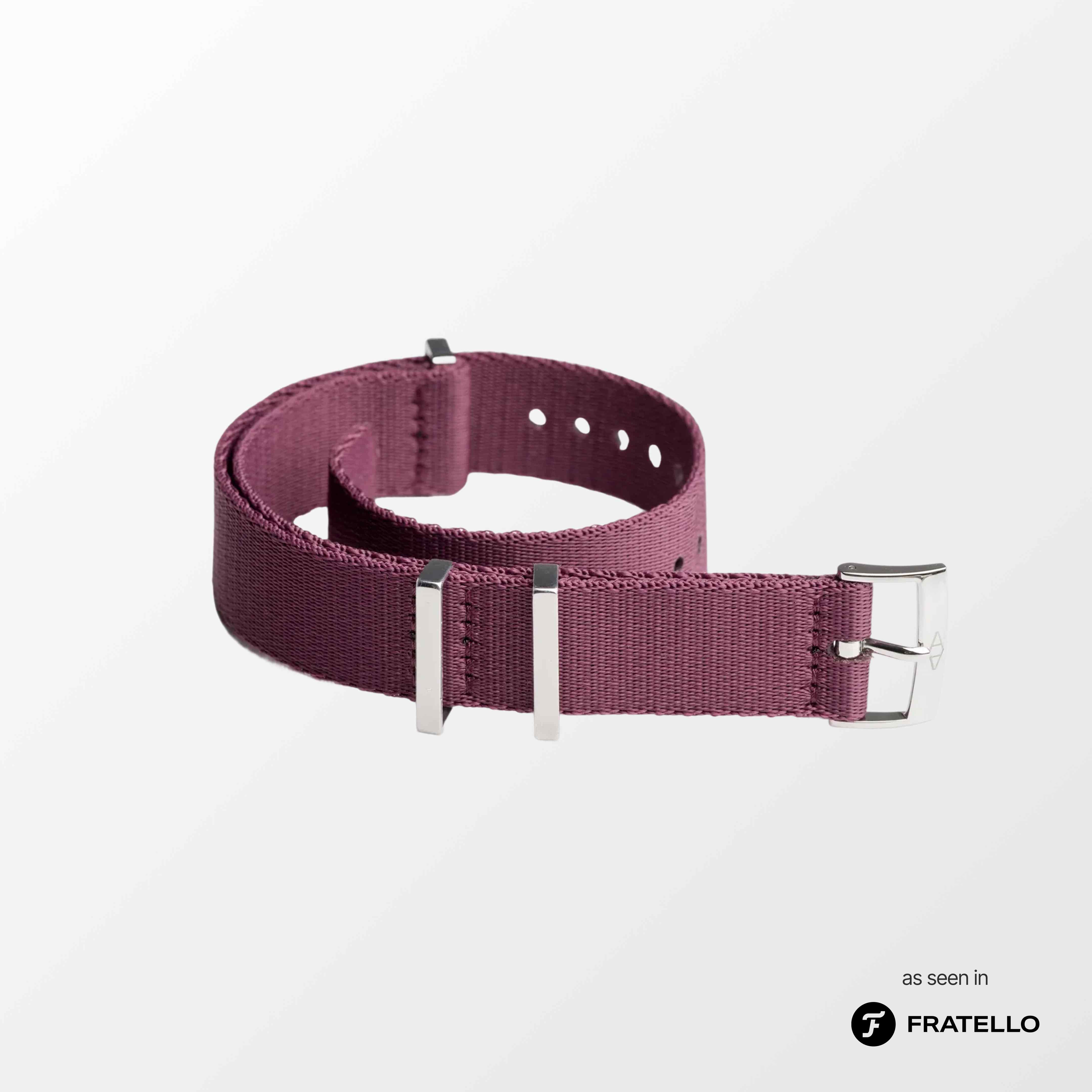 Burgundy Nylon Watch Strap (100% off)