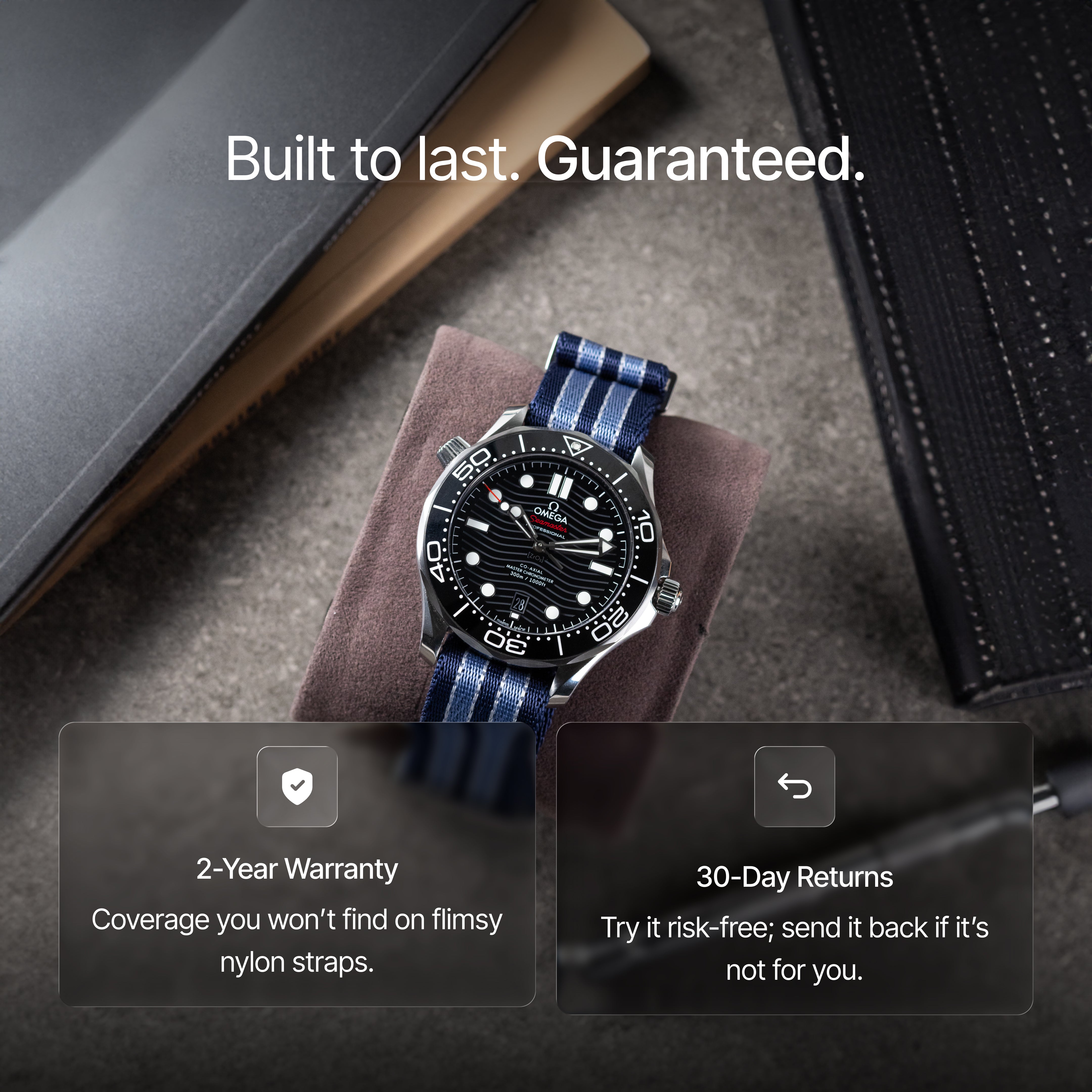Summer Blue Nylon Watch Strap