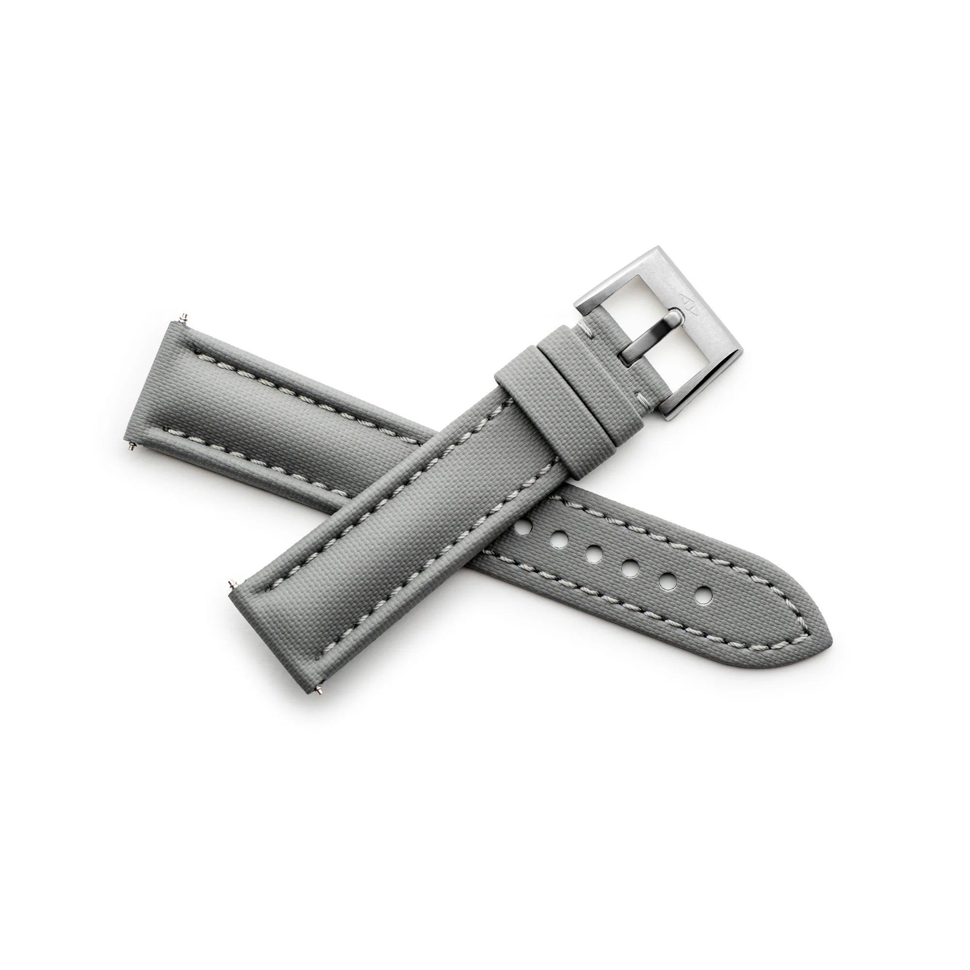 Classic | Grey Sailcloth Watch Strap with Grey Stitching