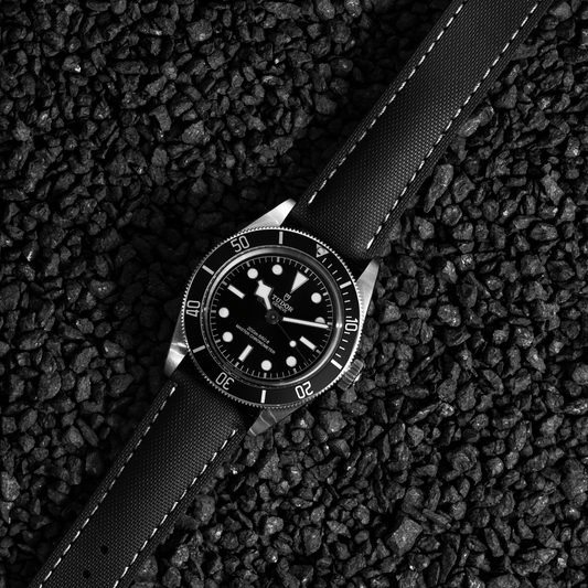 Loop-less™ HydroFlex™ | Event Horizon Edition | Black Strap with White Stitching