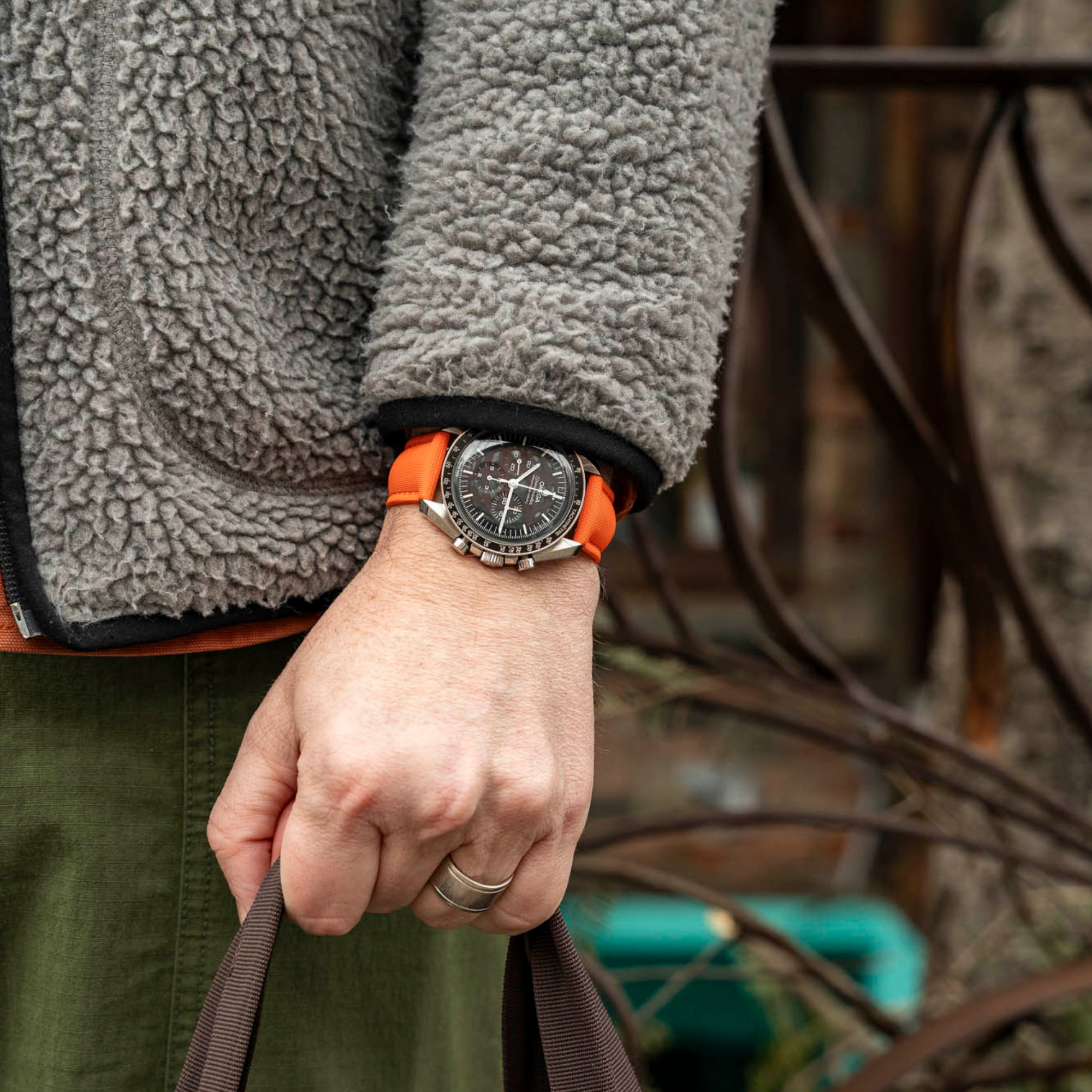Loop-less™ HydroFlex™ | Solar Flare Edition | Orange Strap with Orange Stitching