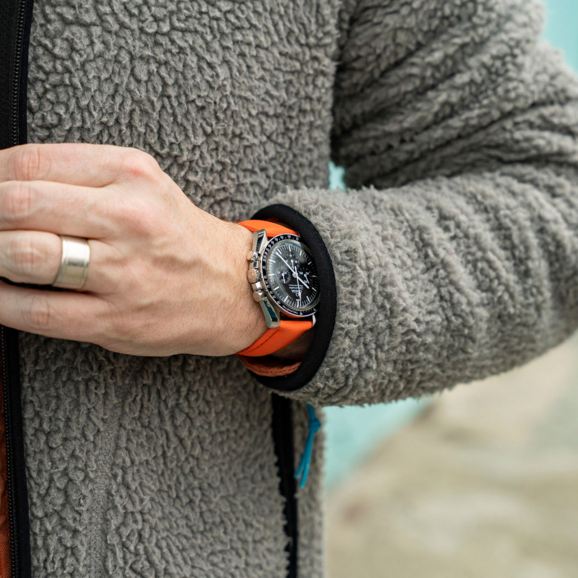 Loop-less™ HydroFlex™ | Solar Flare Edition | Orange Strap with Orange Stitching
