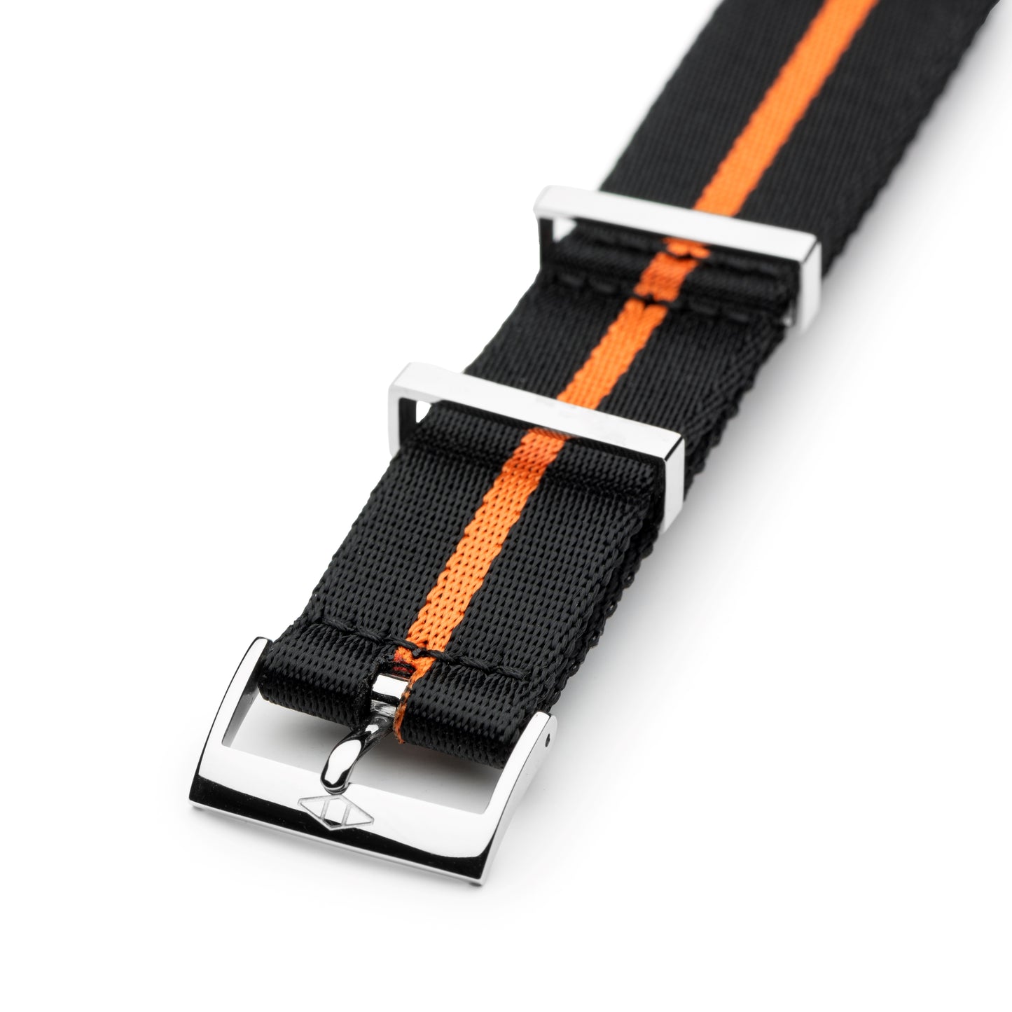 Orange Pin Stripe Nylon Watch Strap