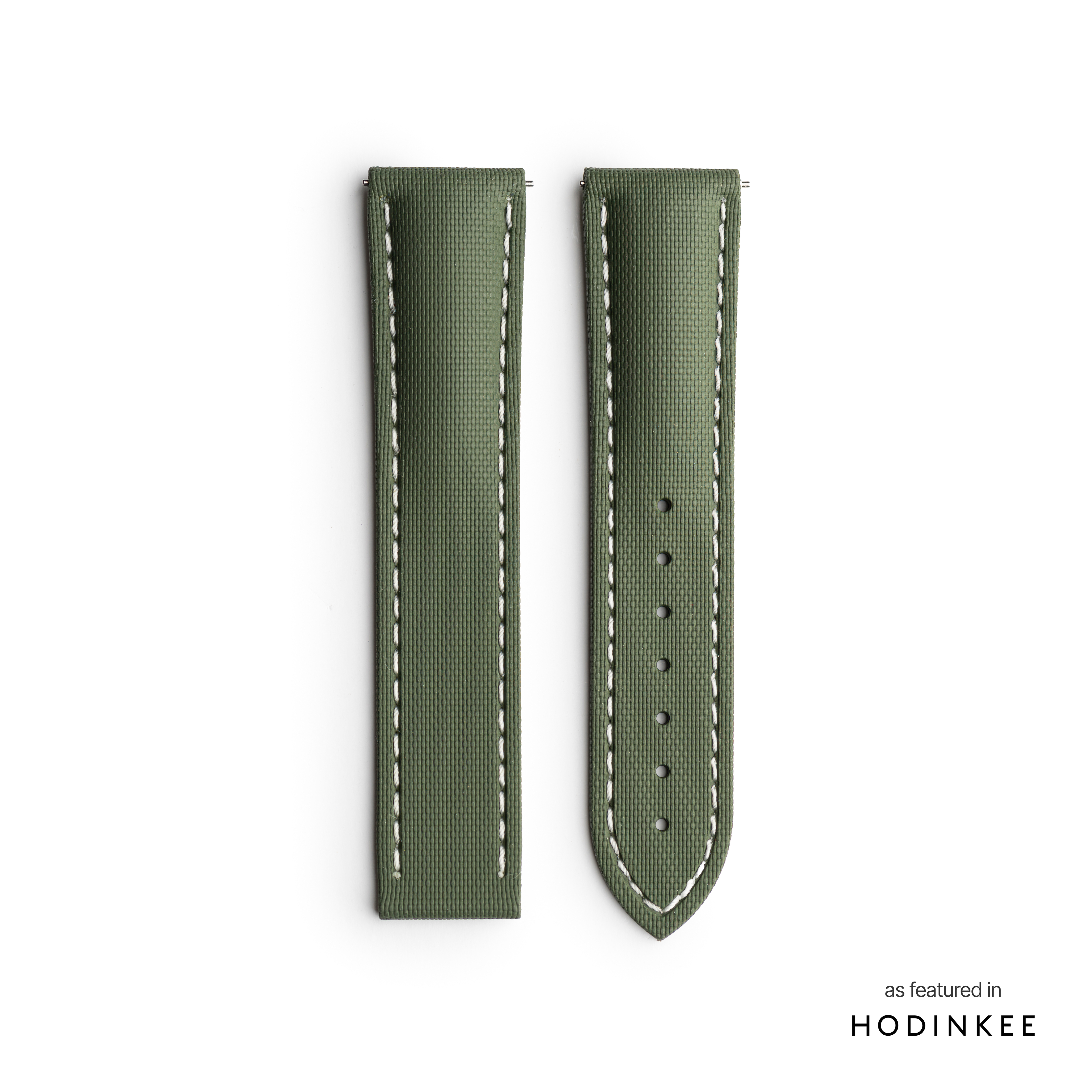 Loop-less™ HydroFlex™ | Orbital Moss Edition | Green Strap with White Stitching
