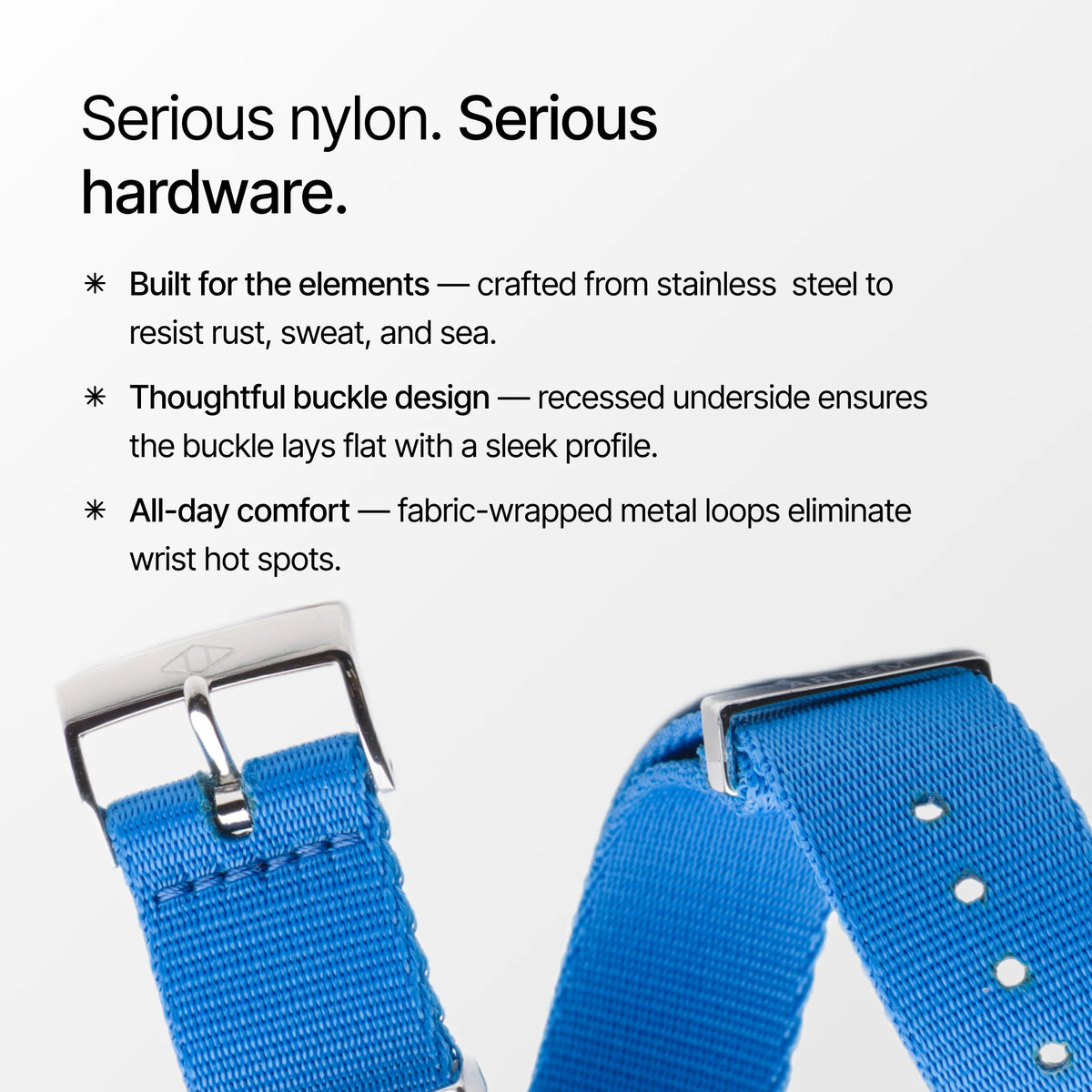 Atlantic Blue Nylon Watch Strap
