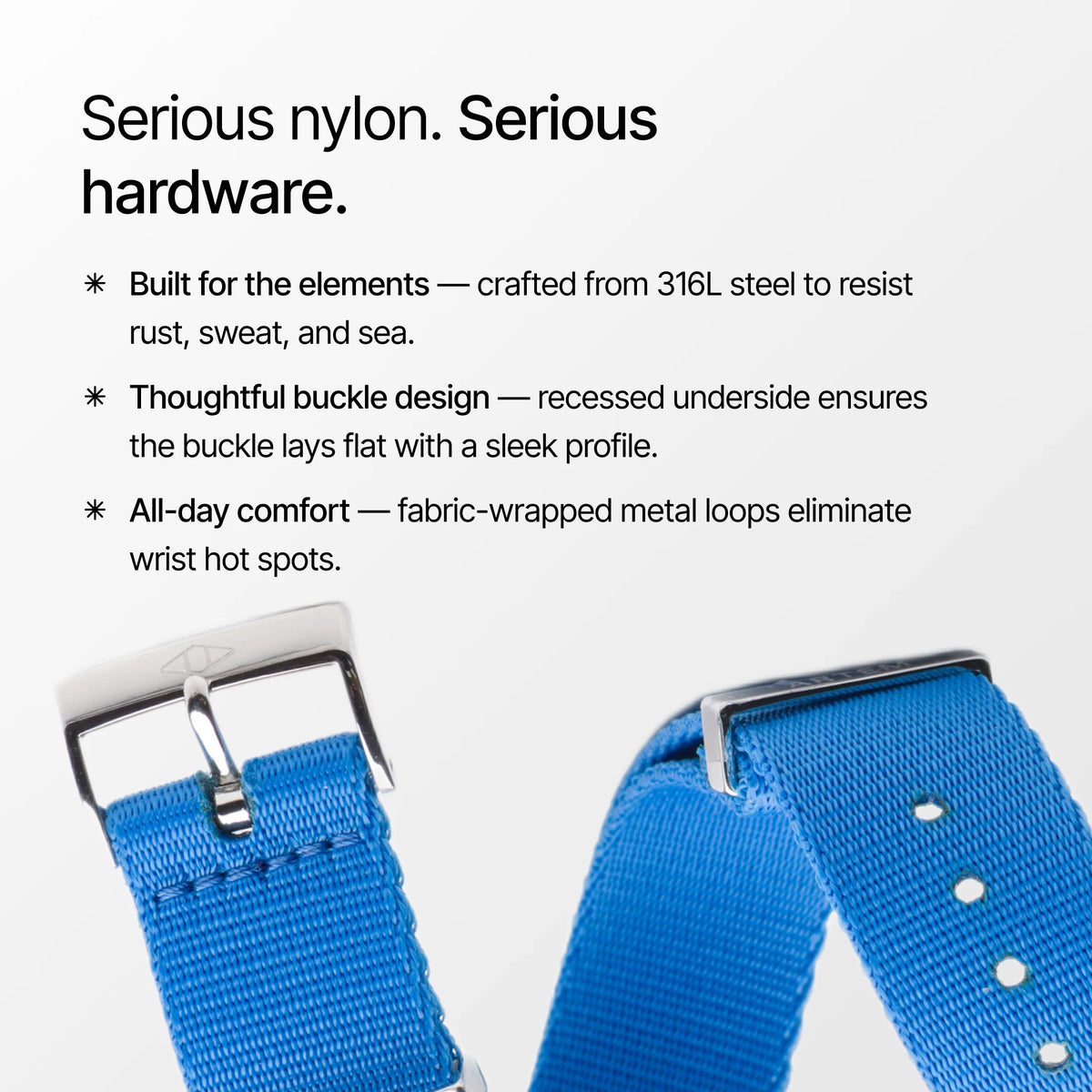 Atlantic Blue Nylon Watch Strap