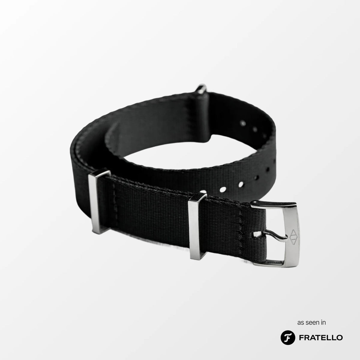 Black Nylon Watch Strap