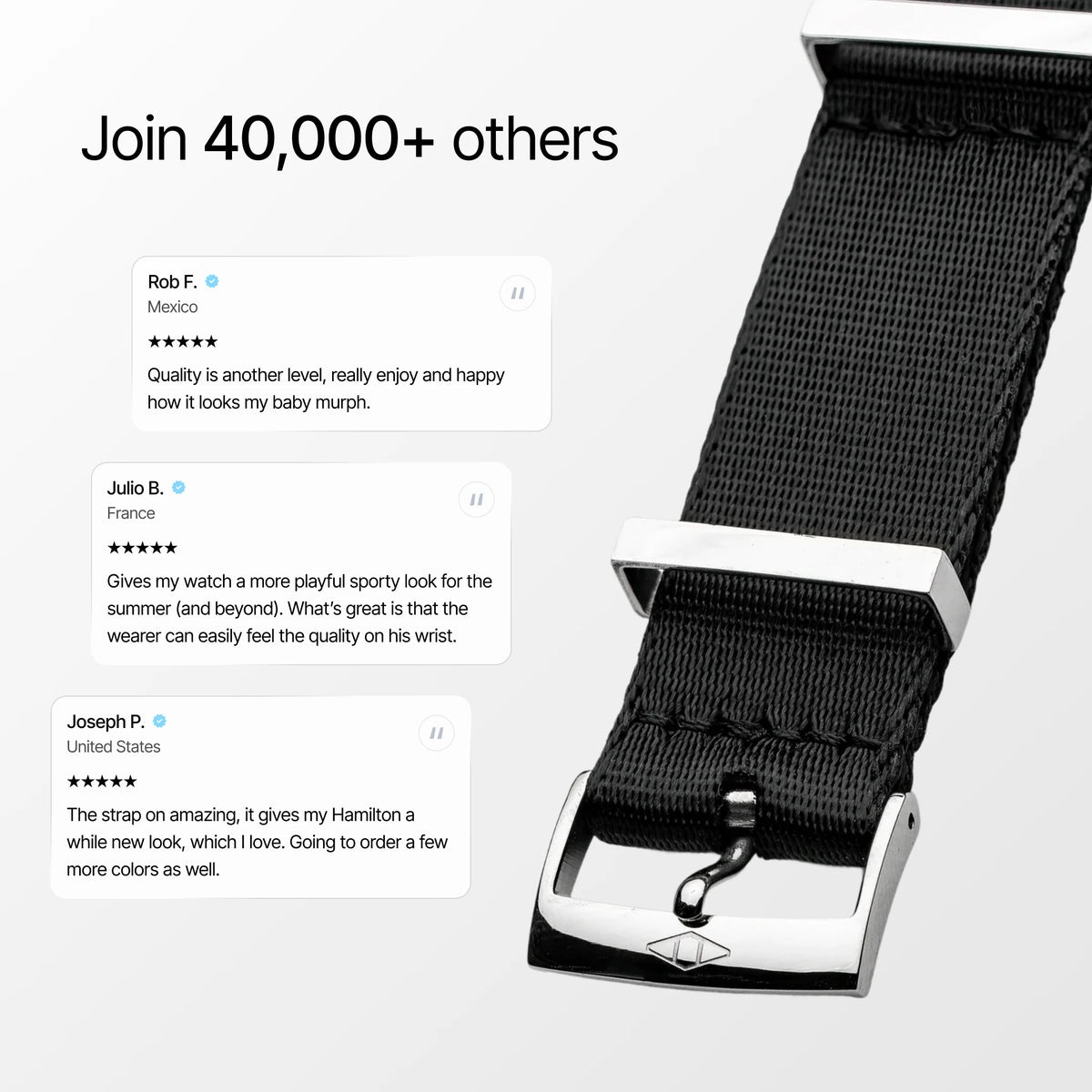 Black Nylon Watch Strap reviews