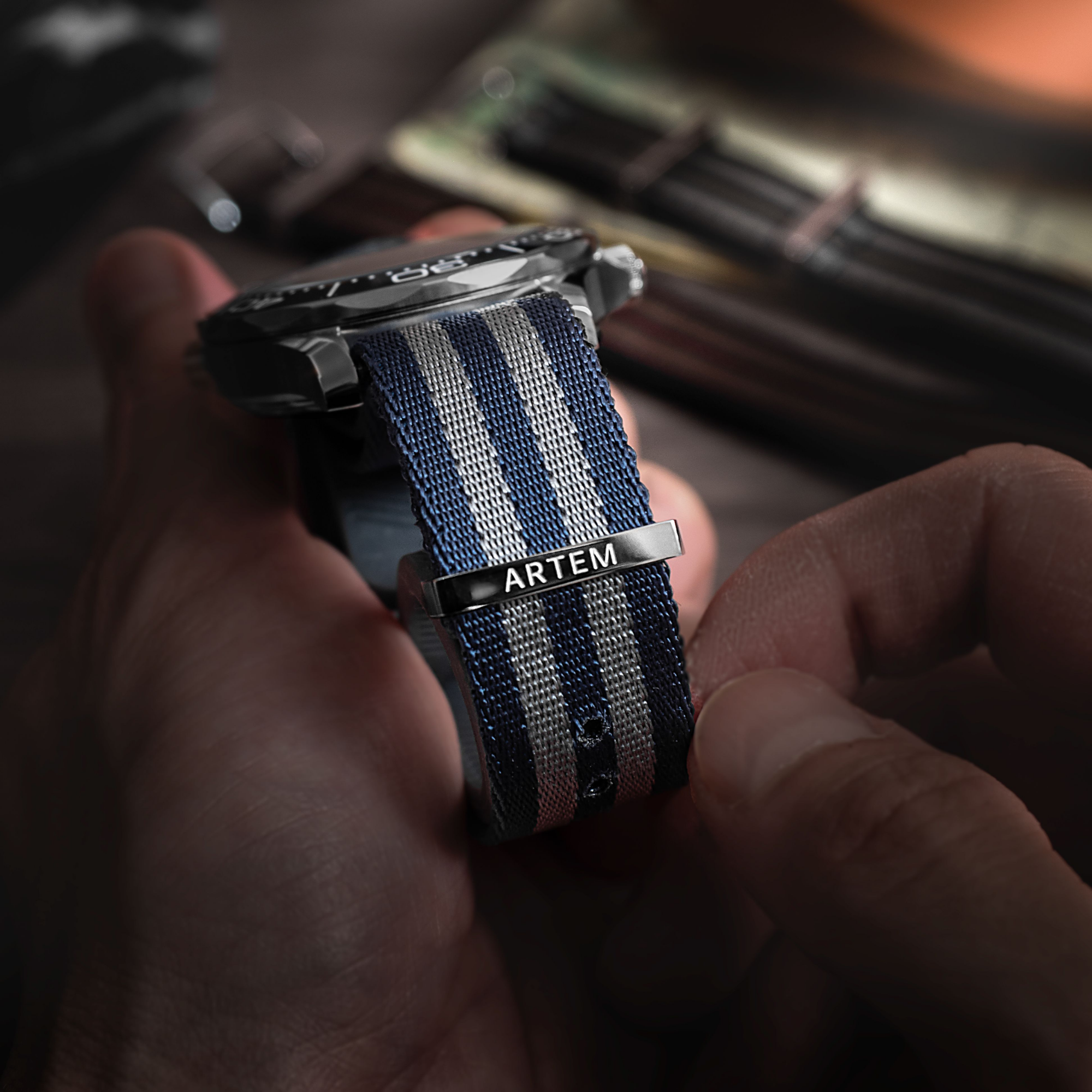 Blue Bond  Nylon Watch Strap