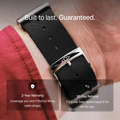 Black Nylon Watch Strap