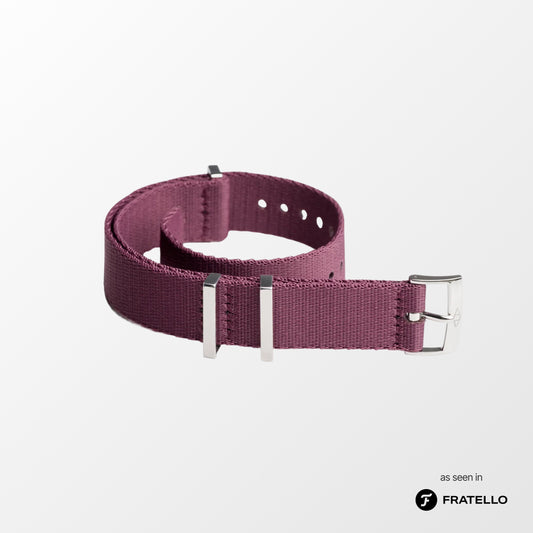 Burgundy Nylon Watch Strap