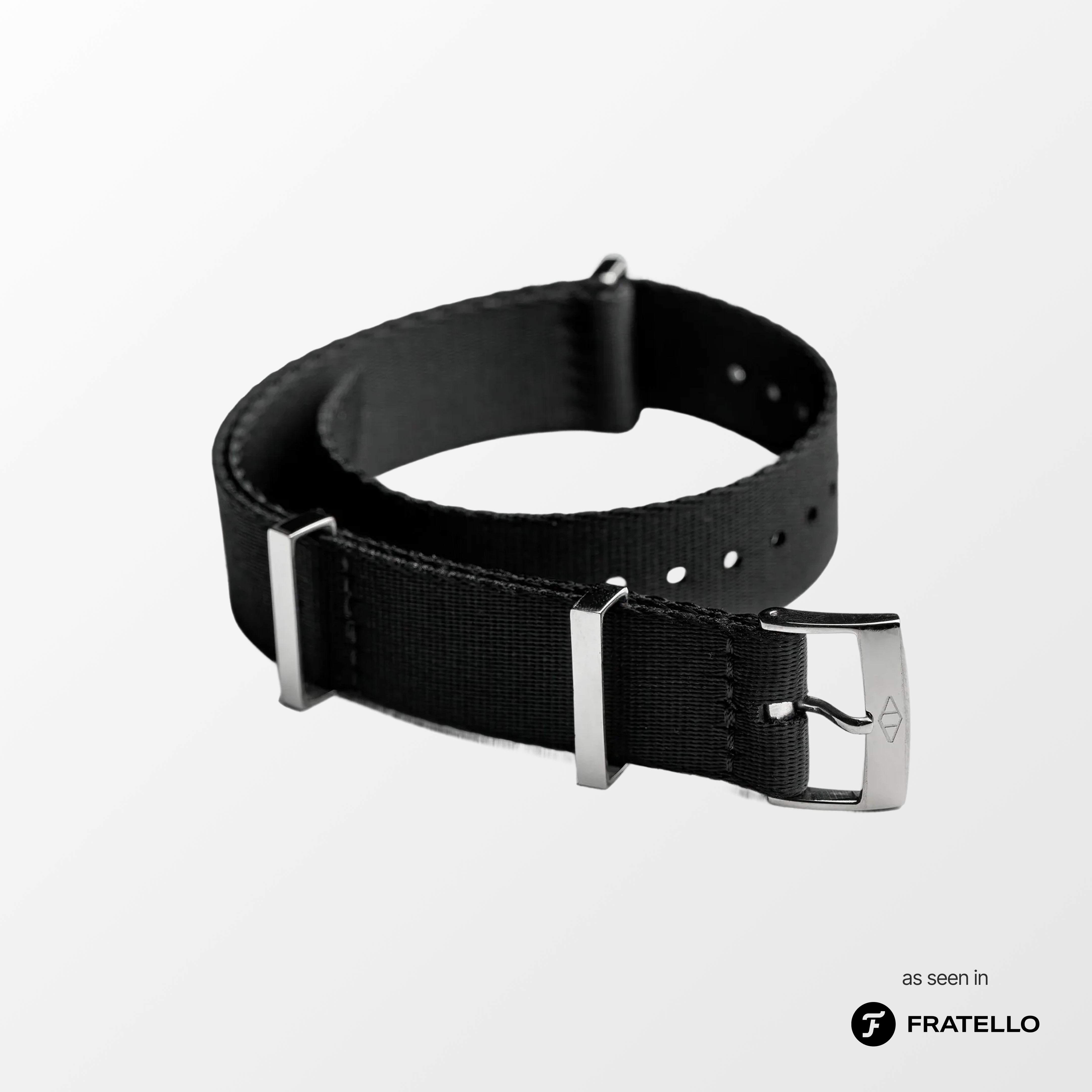 Black Nylon Watch Strap