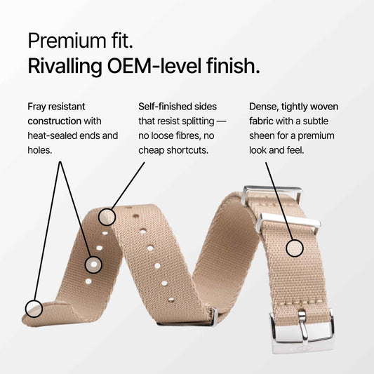 Sandstone Nylon Watch Strap