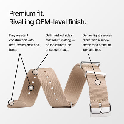 Sandstone Nylon Watch Strap