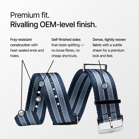 Summer Blue  Nylon Watch Strap