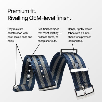 Blue Bond  Nylon Watch Strap