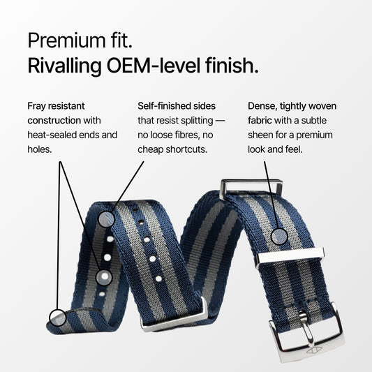Blue Bond  Nylon Watch Strap