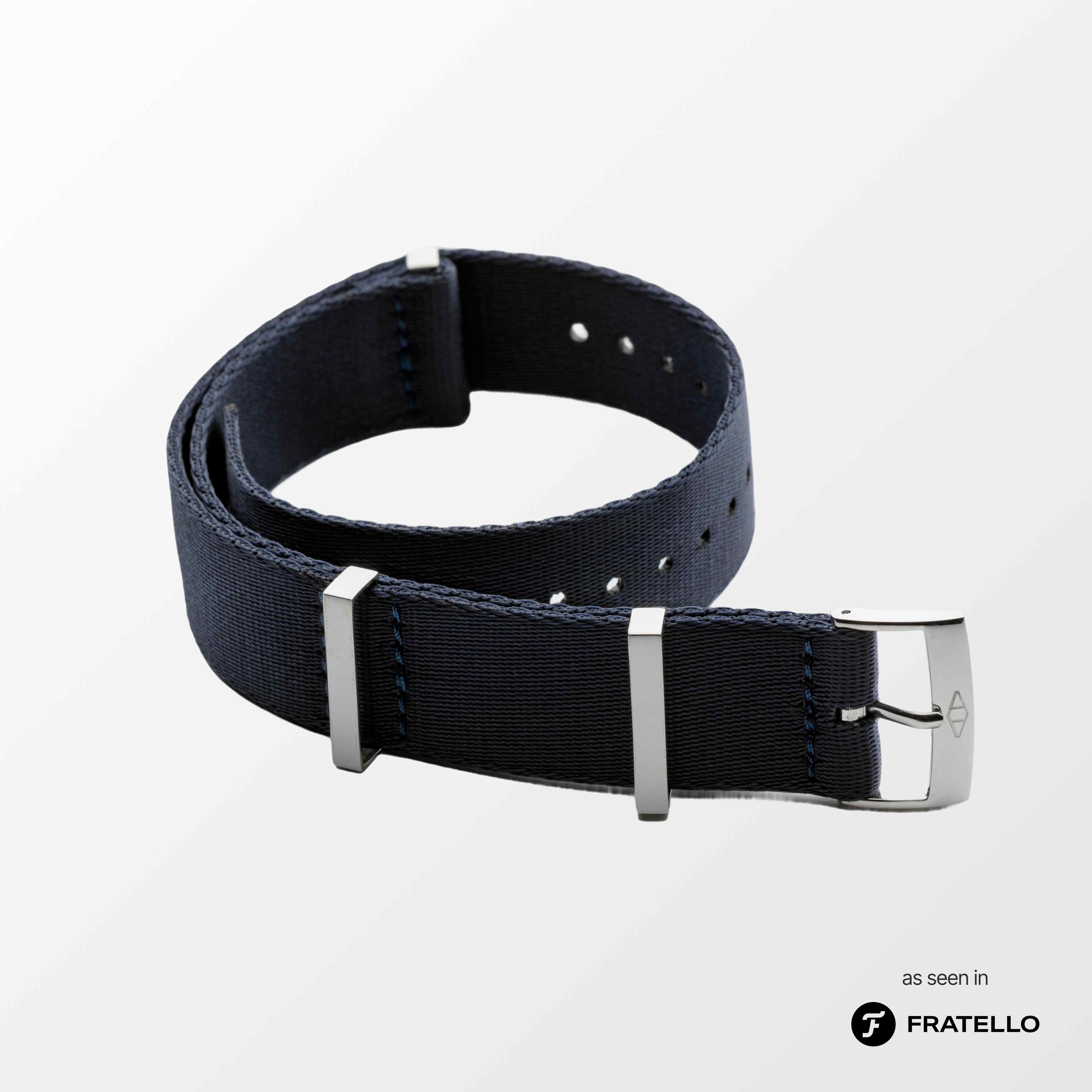‍Navy Blue Nylon Watch Strap (100% off)