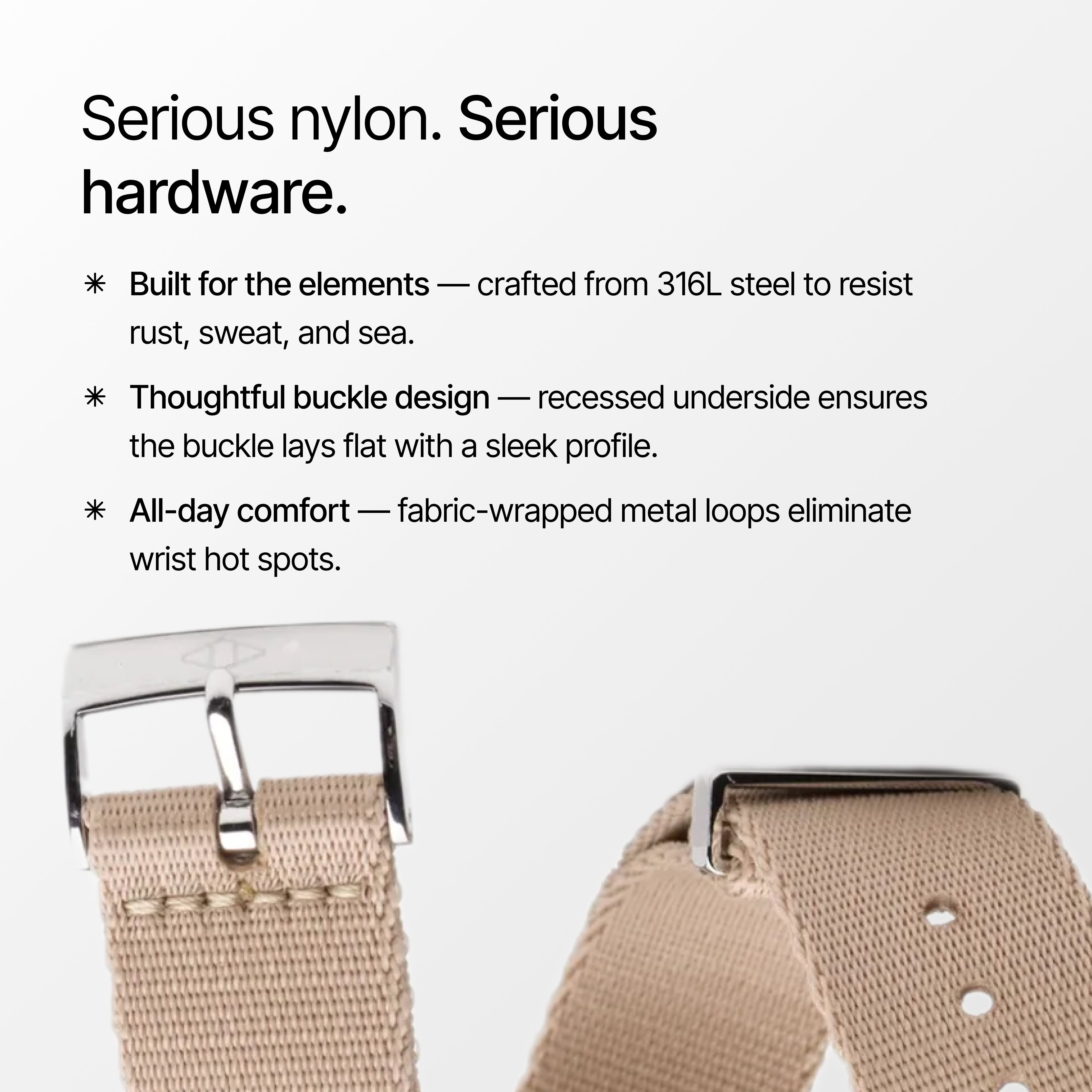 Sandstone Nylon Watch Strap