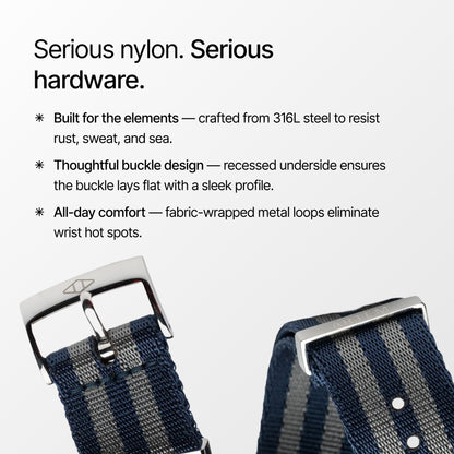 Blue Bond  Nylon Watch Strap