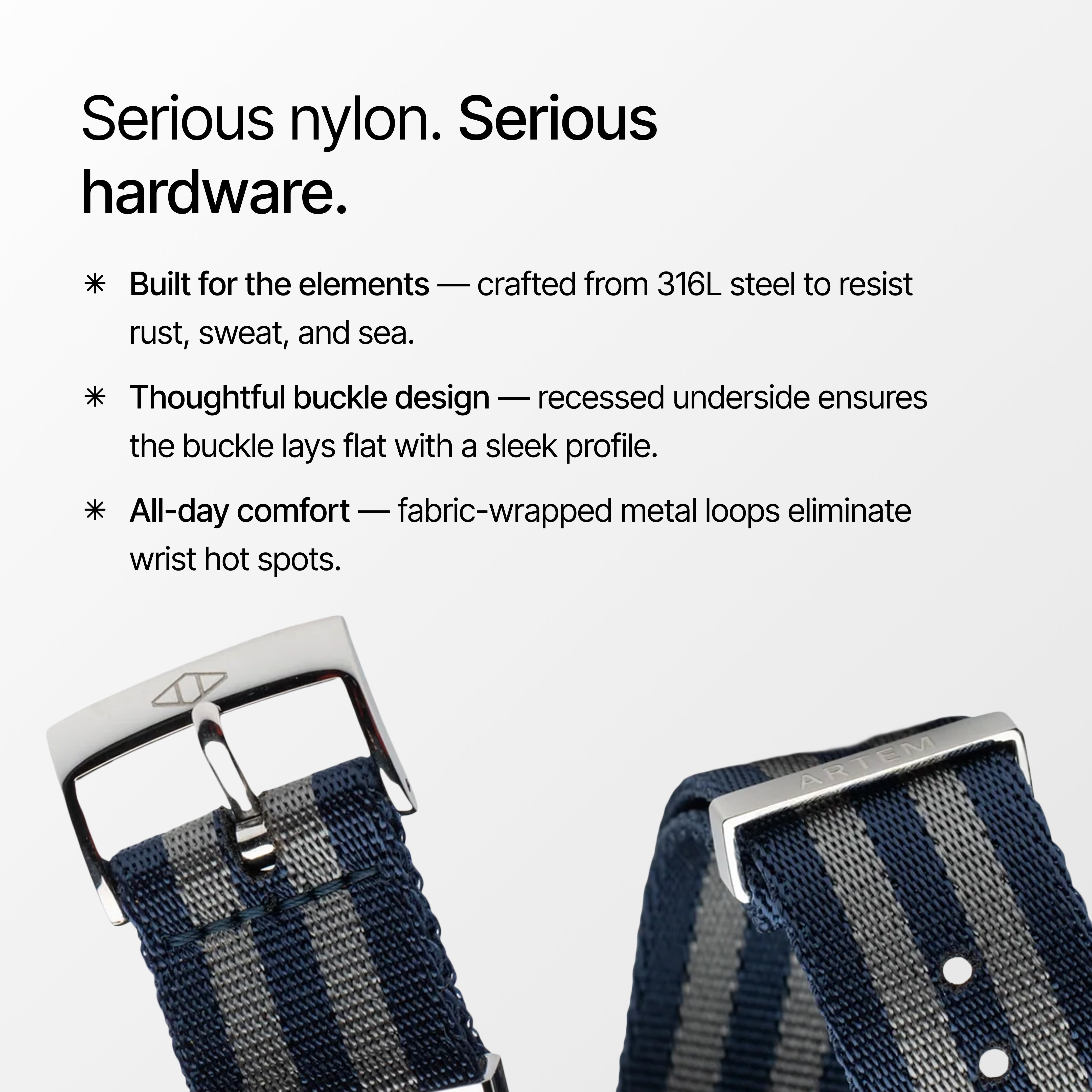 Blue Bond  Nylon Watch Strap