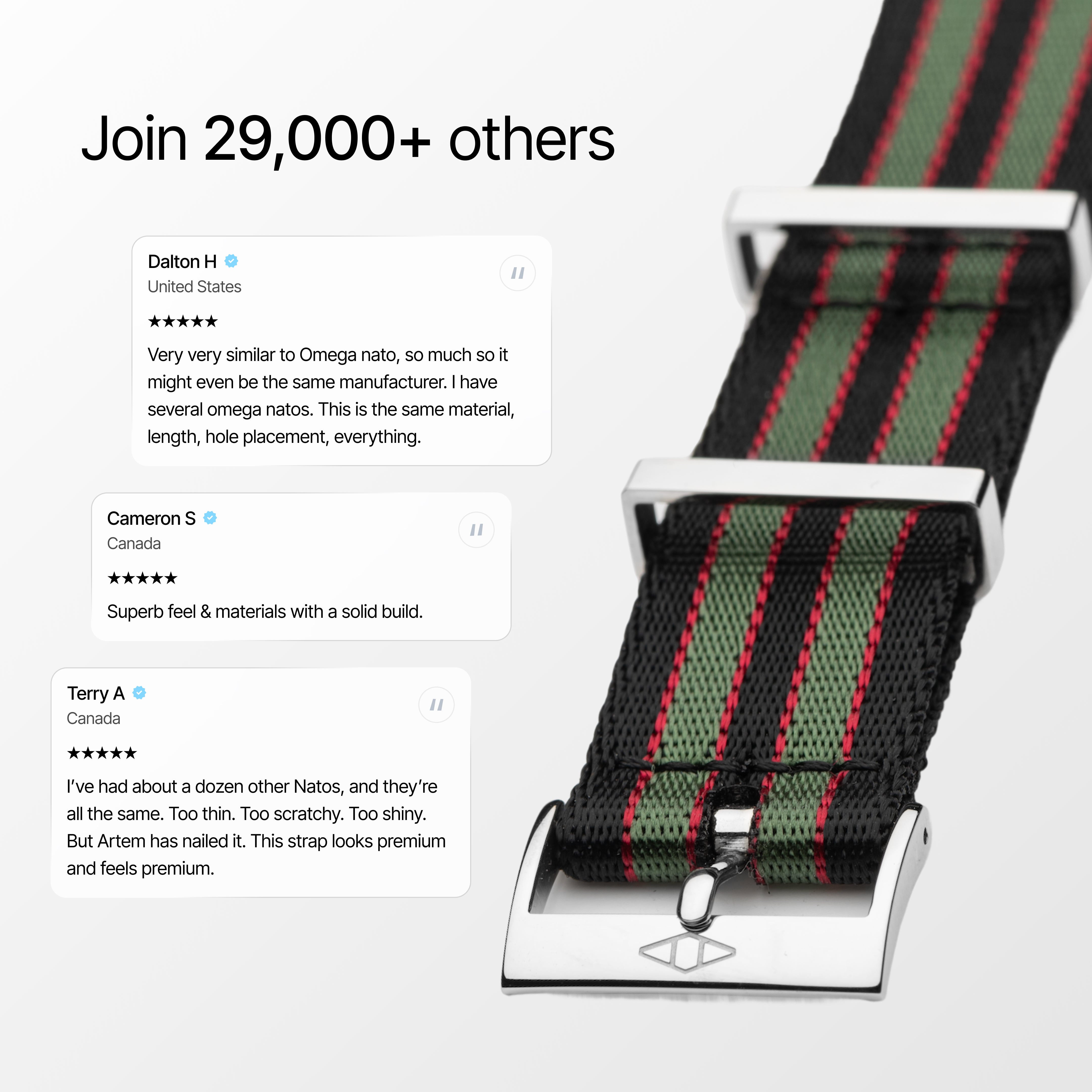 Vintage Bond  Nylon Watch Strap
