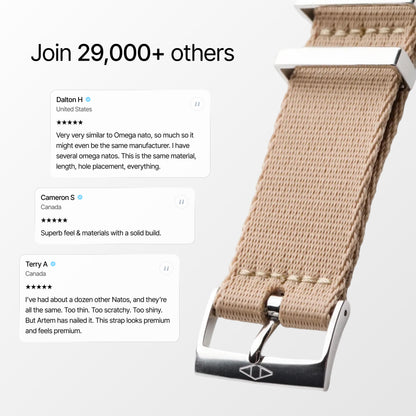 Sandstone Nylon Watch Strap