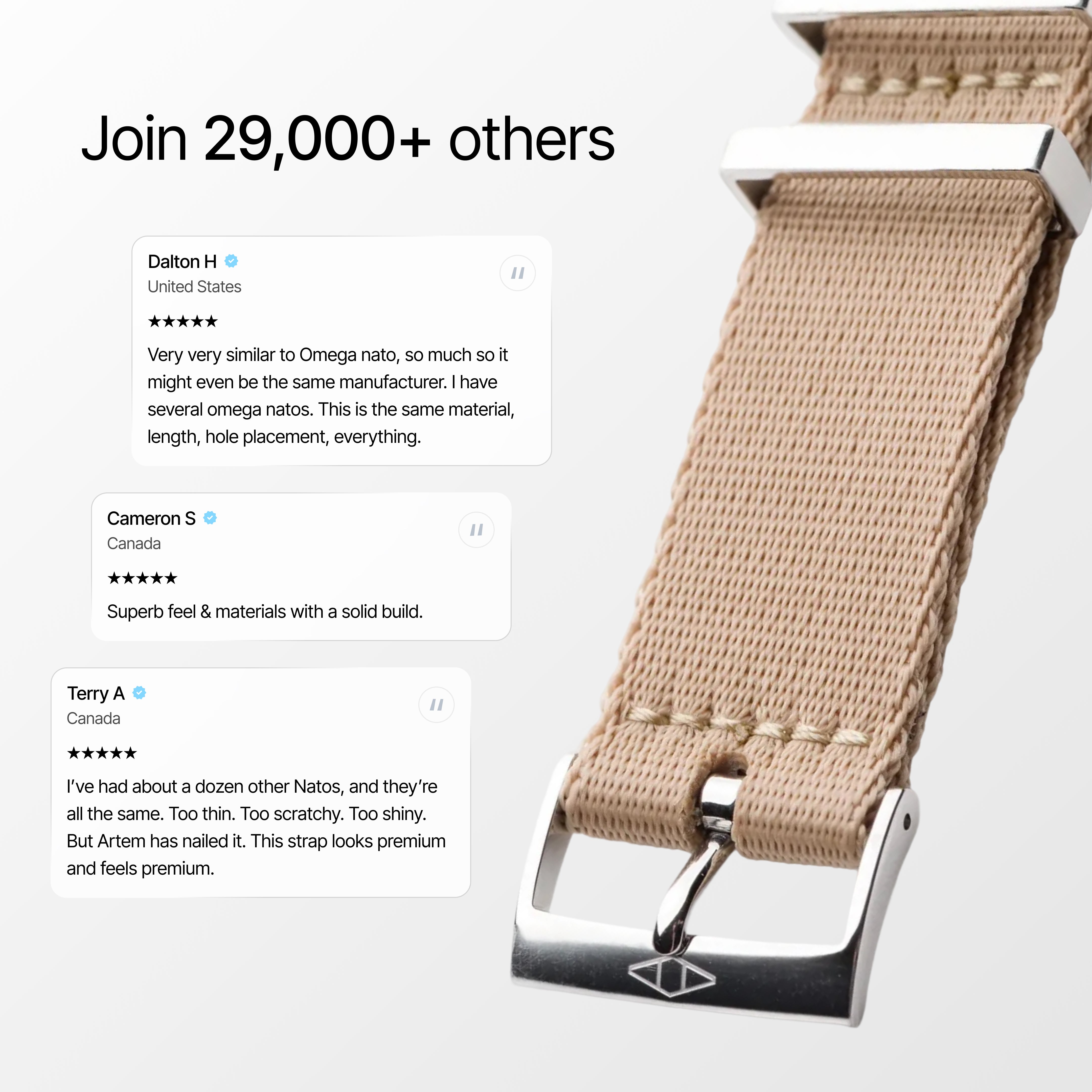 Sandstone Nylon Watch Strap