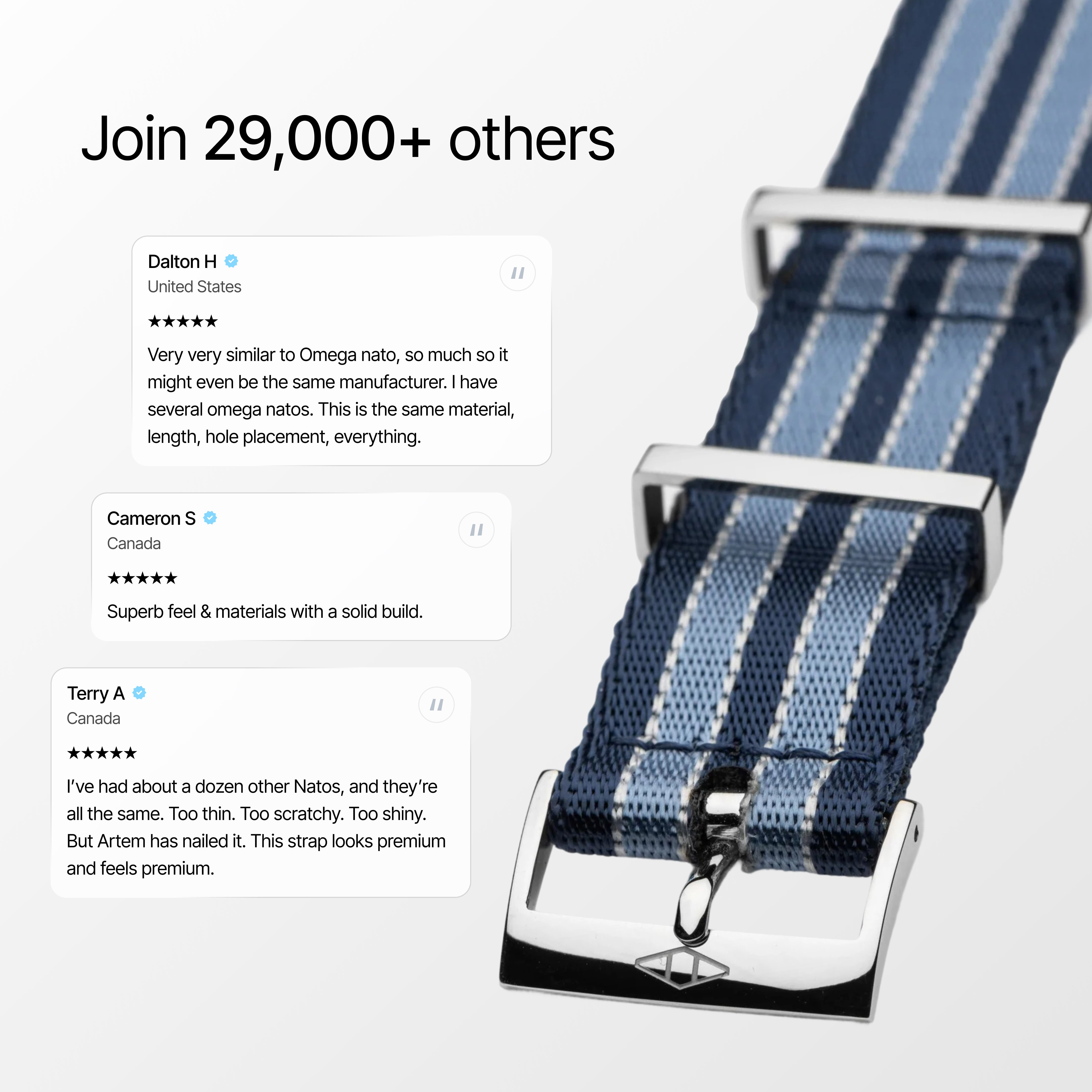 Summer Blue  Nylon Watch Strap
