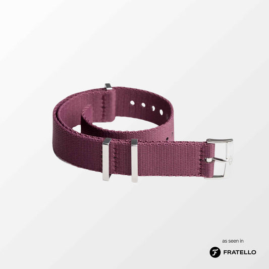 Burgundy Nylon Watch Strap