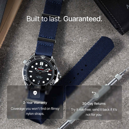 Navy Blue Nylon Watch Strap