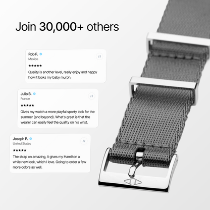 Grey Nylon Watch Strap