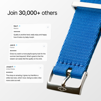 Atlantic Blue Nylon Watch Strap