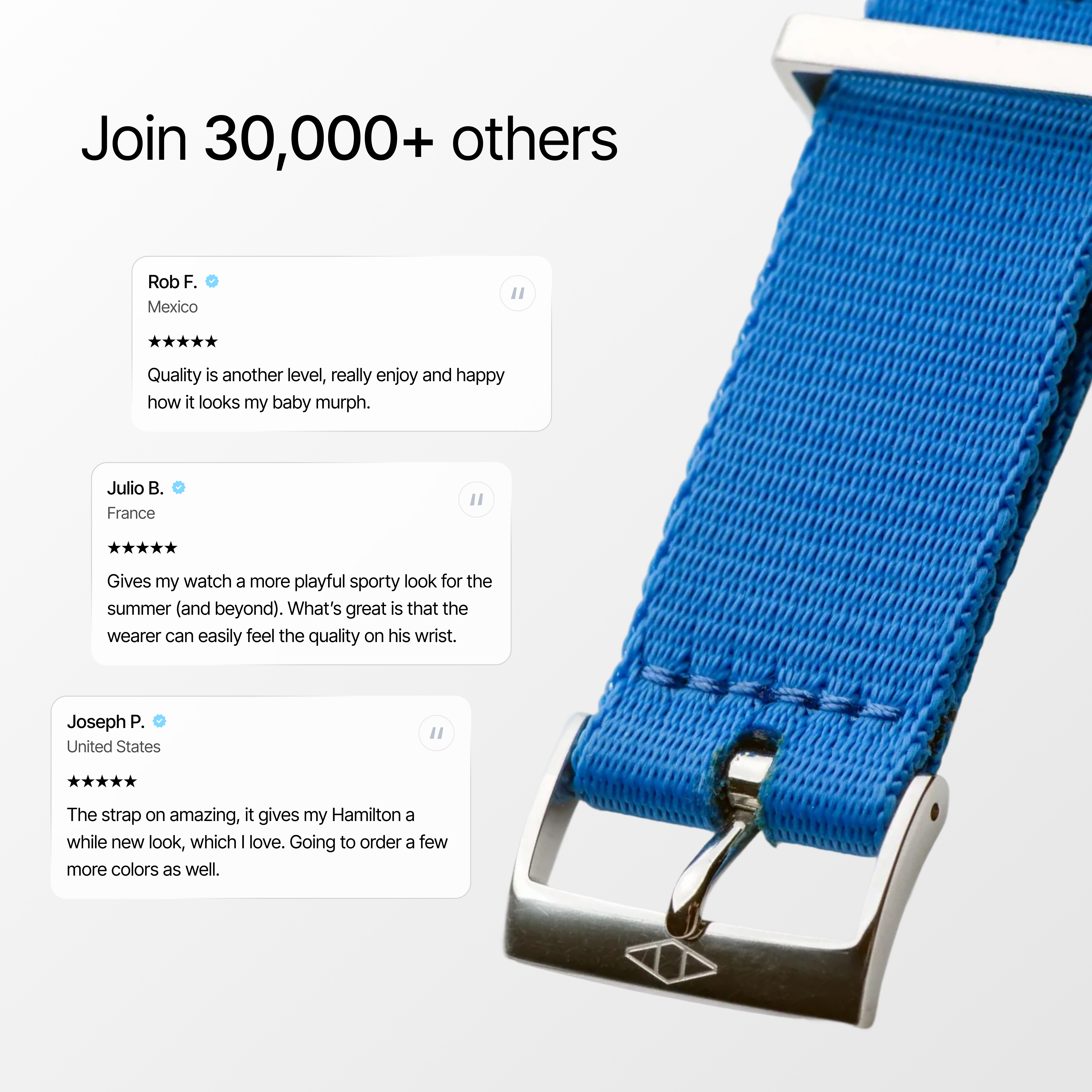 Atlantic Blue Nylon Watch Strap
