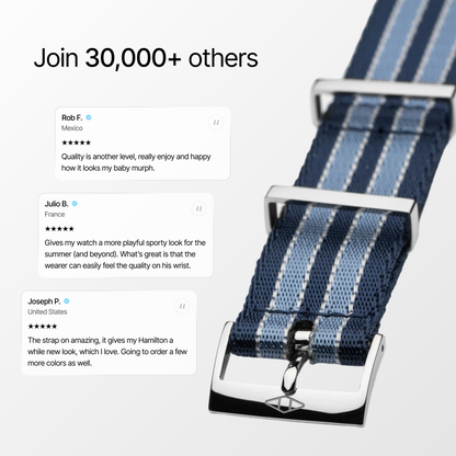 Summer Blue  Nylon Watch Strap