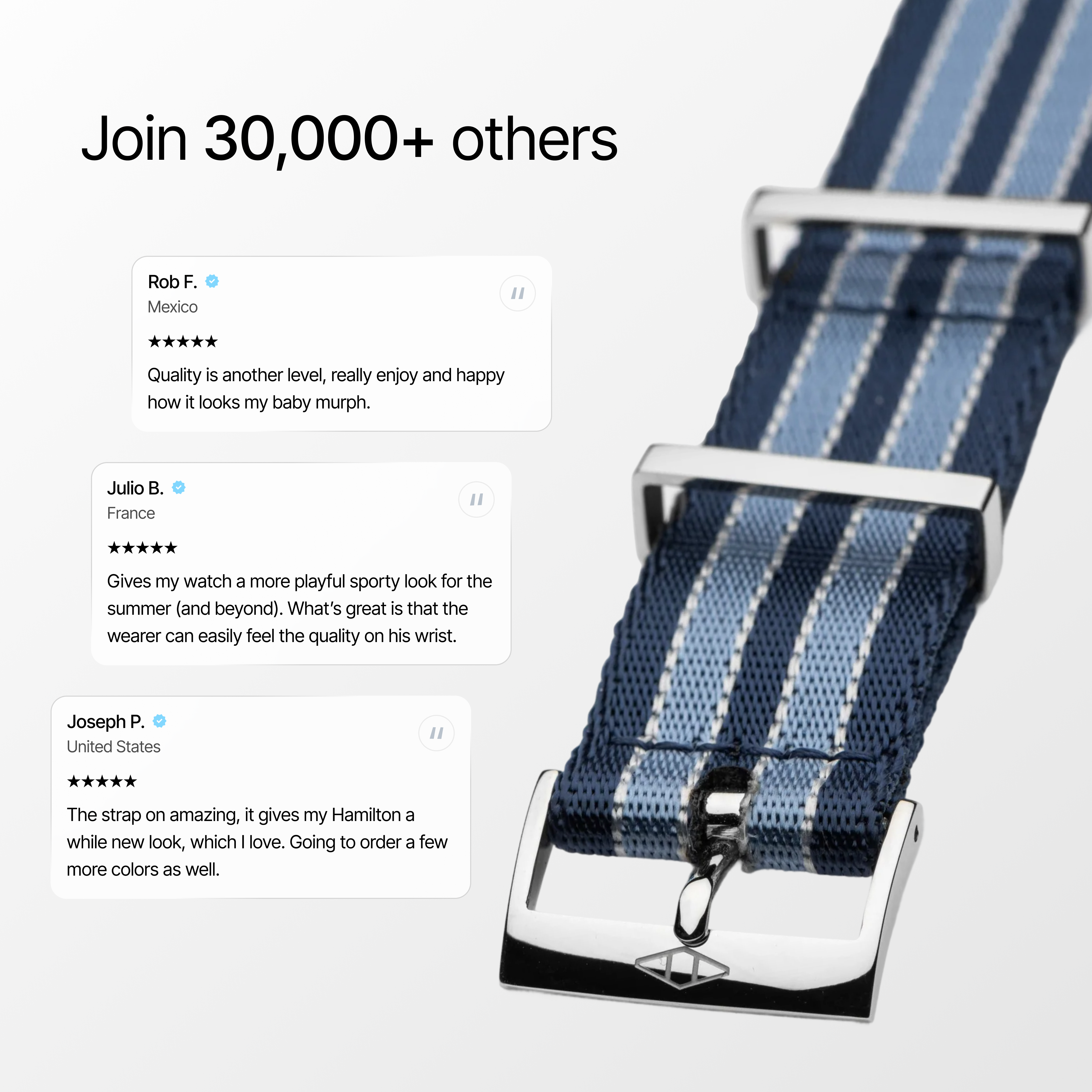 Summer Blue  Nylon Watch Strap