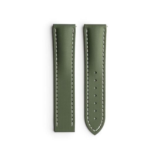 Loop-less™ HydroFlex™ | Orbital Moss Edition | Green Strap with White Stitching