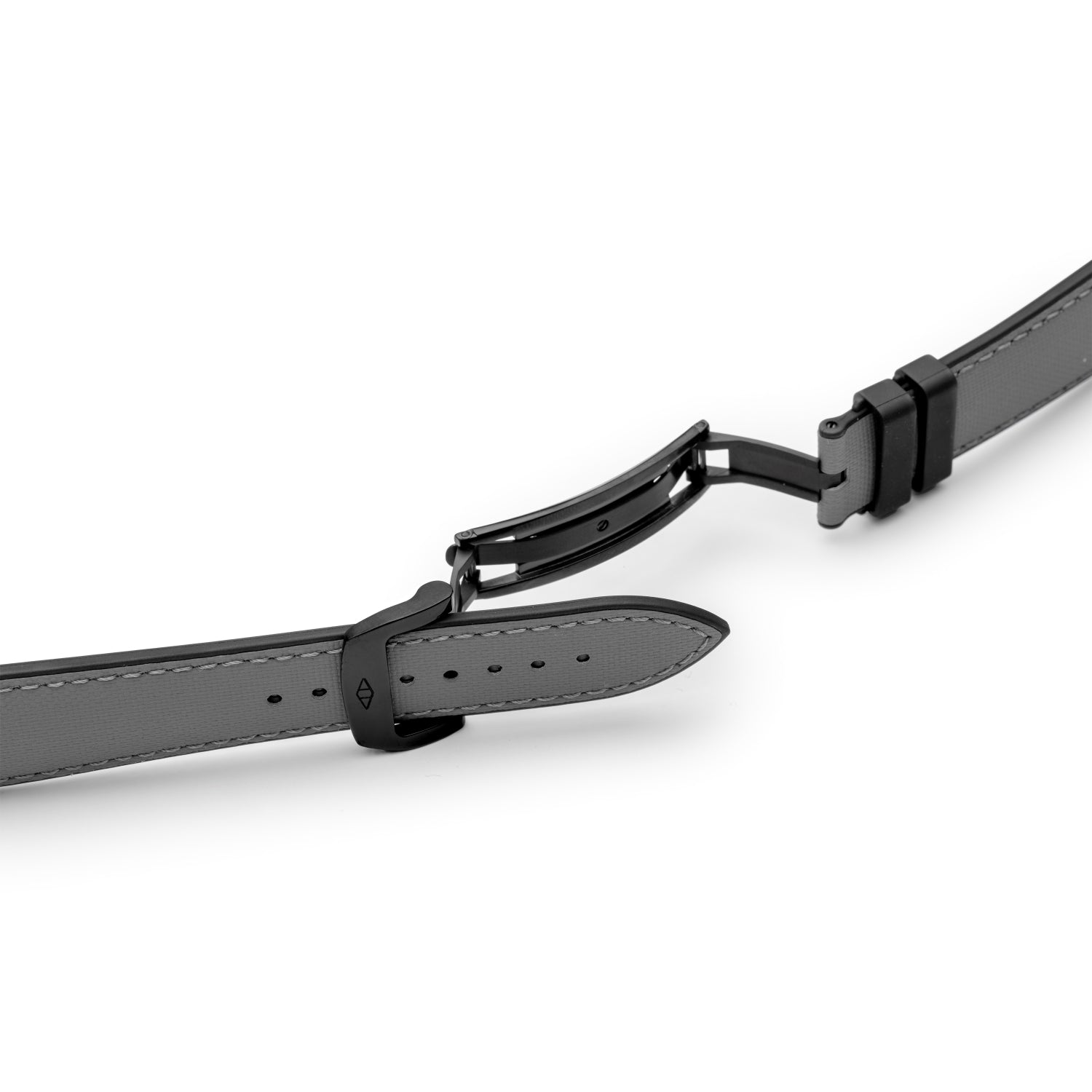 HydroFlex Grey Hybrid FKM Watch Strap With Grey Stitching