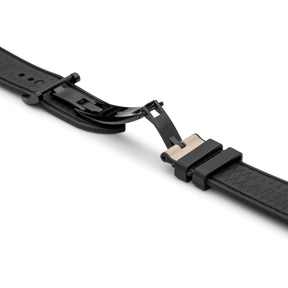 HydroFlex Sand Beige Hybrid FKM Watch Strap With White Stitching