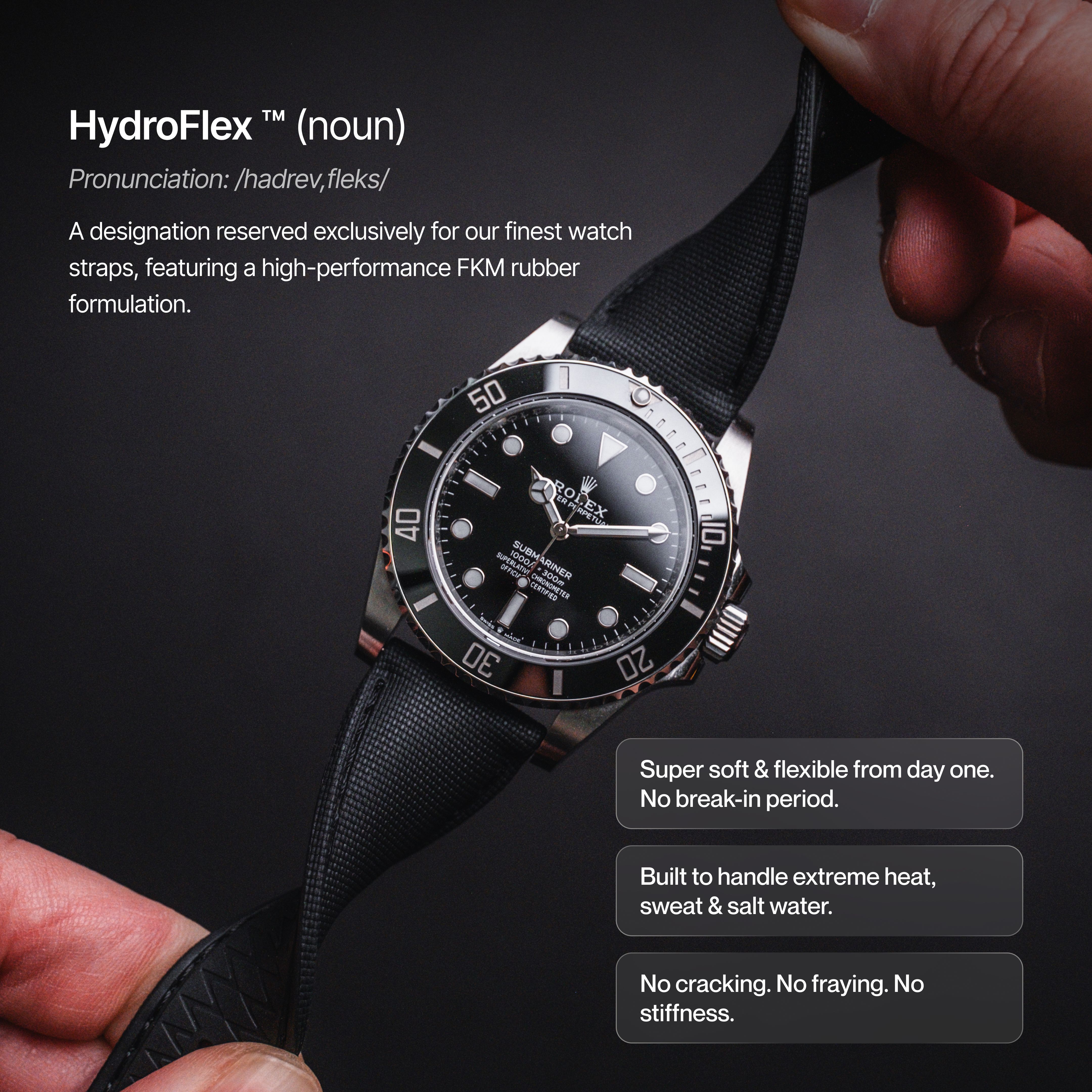 Hydroflex watch strap