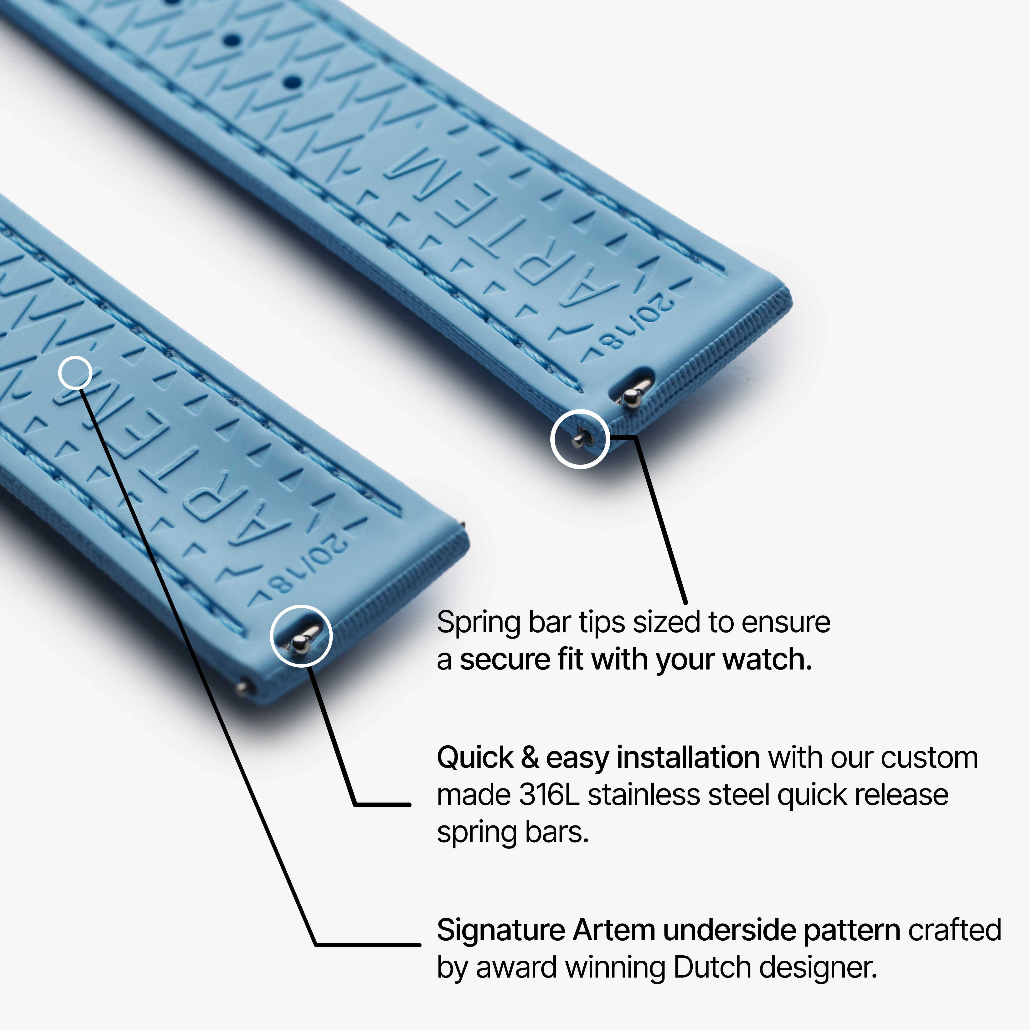 Loop-less™ HydroFlex™ | Stellar Azure Edition | Light Blue Strap