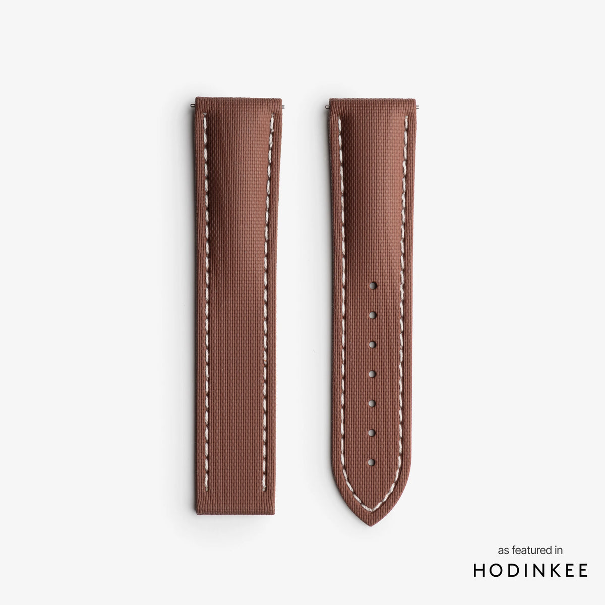 Brown Strap with White Stitching