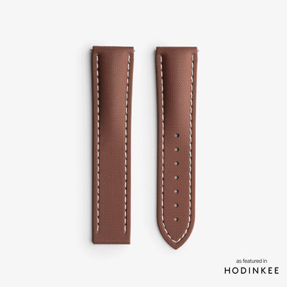 Brown Strap with White Stitching