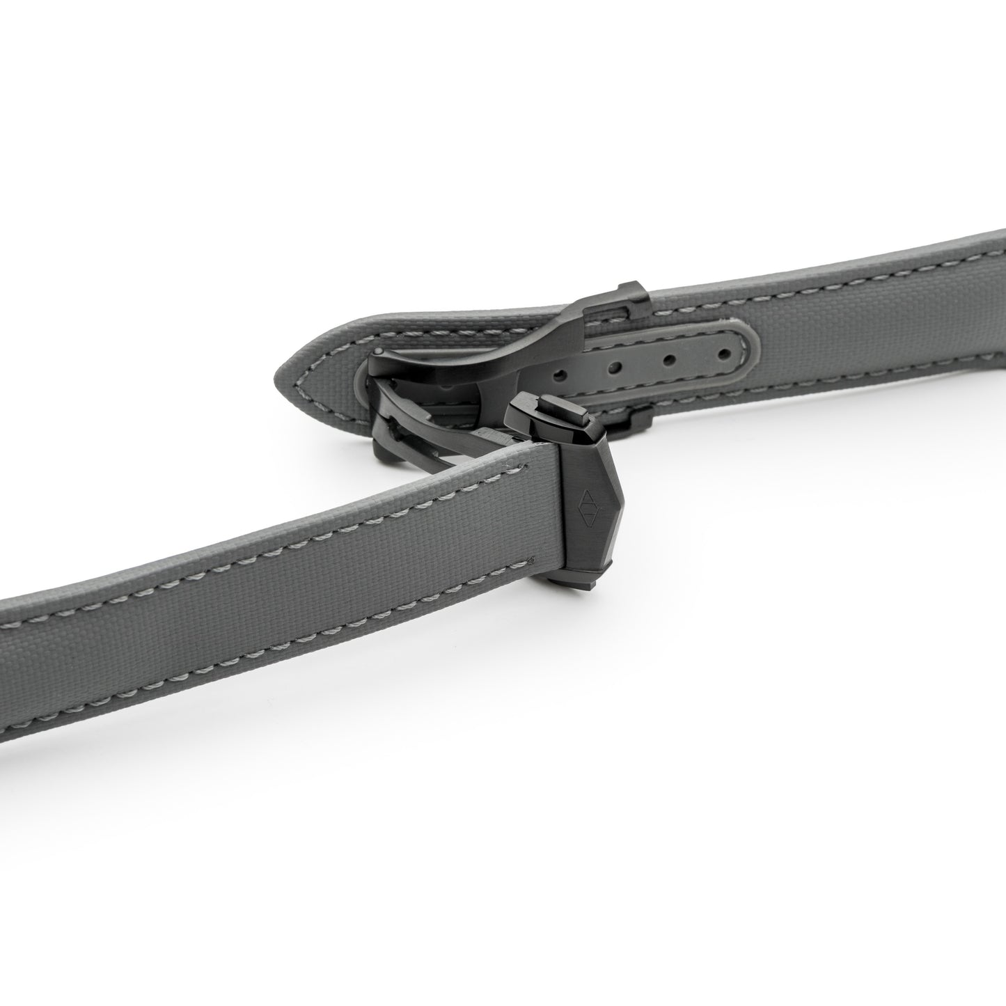 Loop-less™ Grey Sailcloth Watch Strap with Grey Stitching