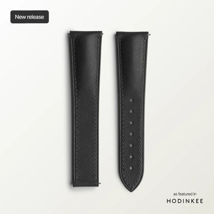 Loop-less™ Barenia® Leather | Forge Black Edition | Black Strap with Black Stitching