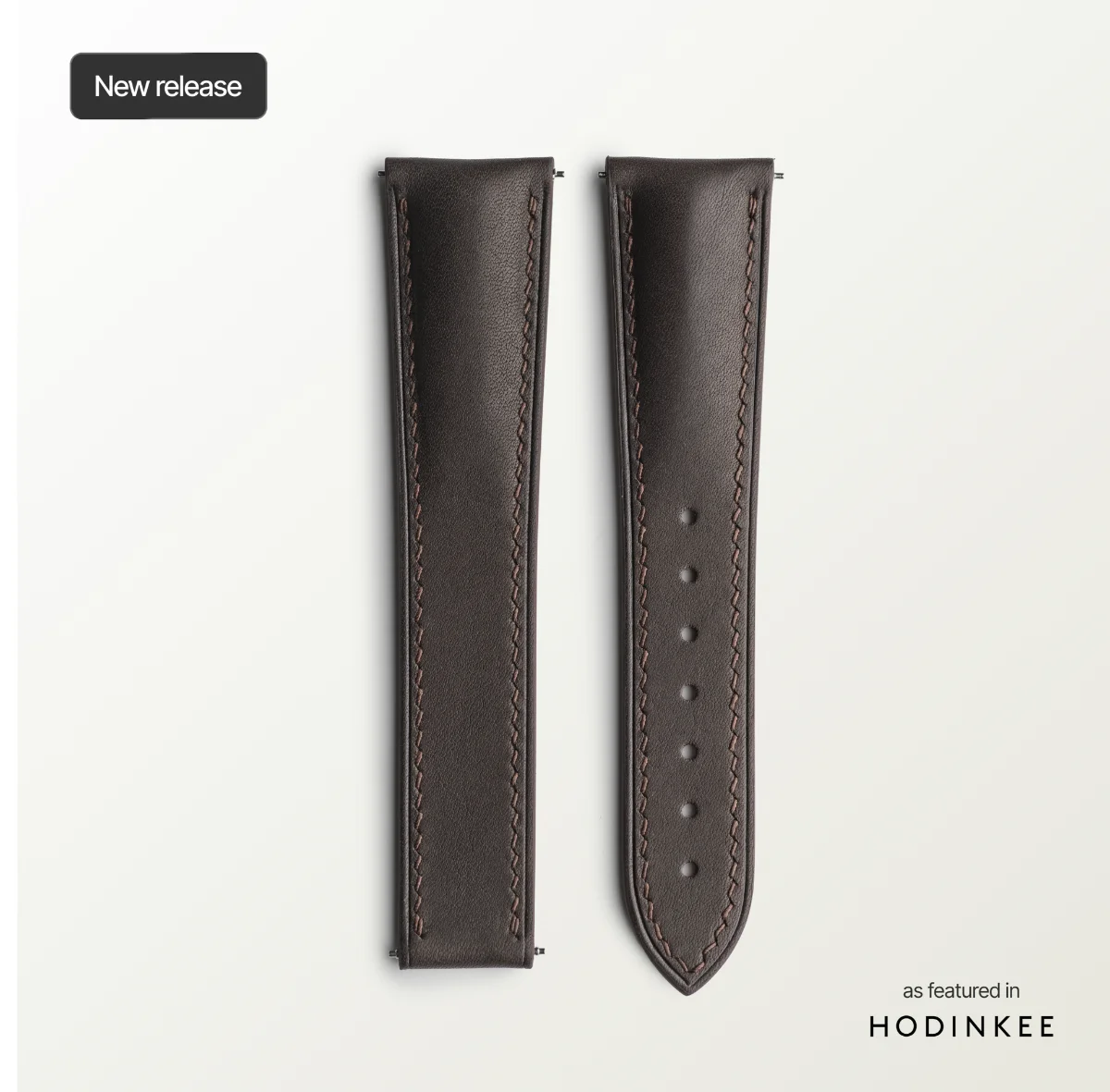 Loop-less™ Barenia® Leather | Bridle Brown Edition | Brown Strap with Brown Stitching