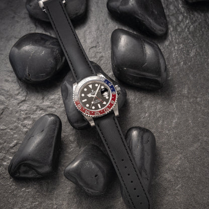 Loop-less™ HydroFlex™ | Dark Matter Edition | Black Strap with Black Stitching